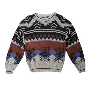 Honors Sweater Mens Medium Multicolor Excellent‎ Vintage Geometric Nordic Knit